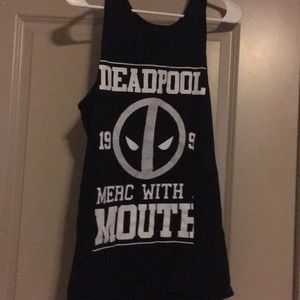 Black Deadpool tank top